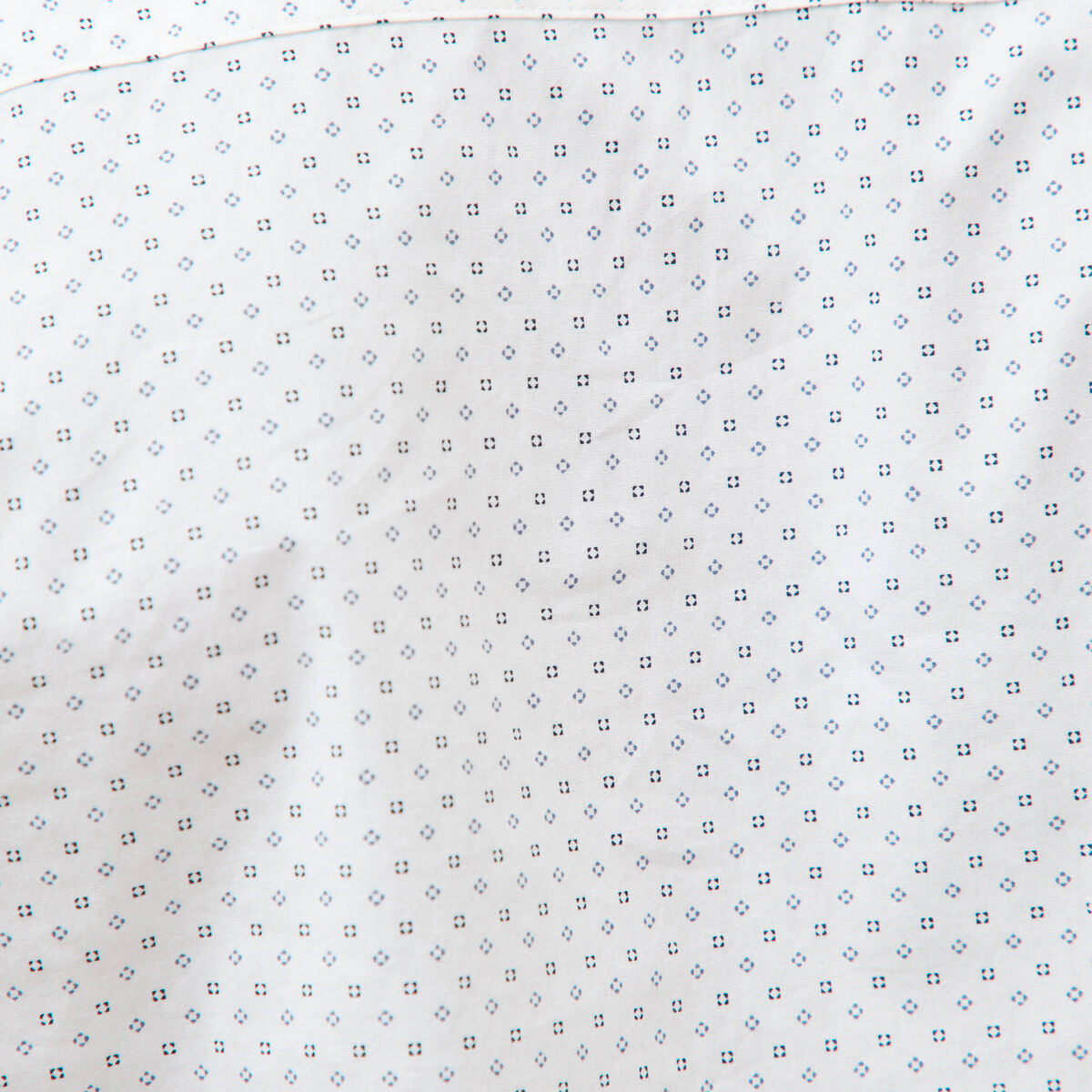 Chemise cintr&eacute;e en coton manches longues bleu homme