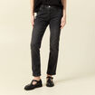 Jeans slim taille standard 7/8&egrave;me denim noir femme
