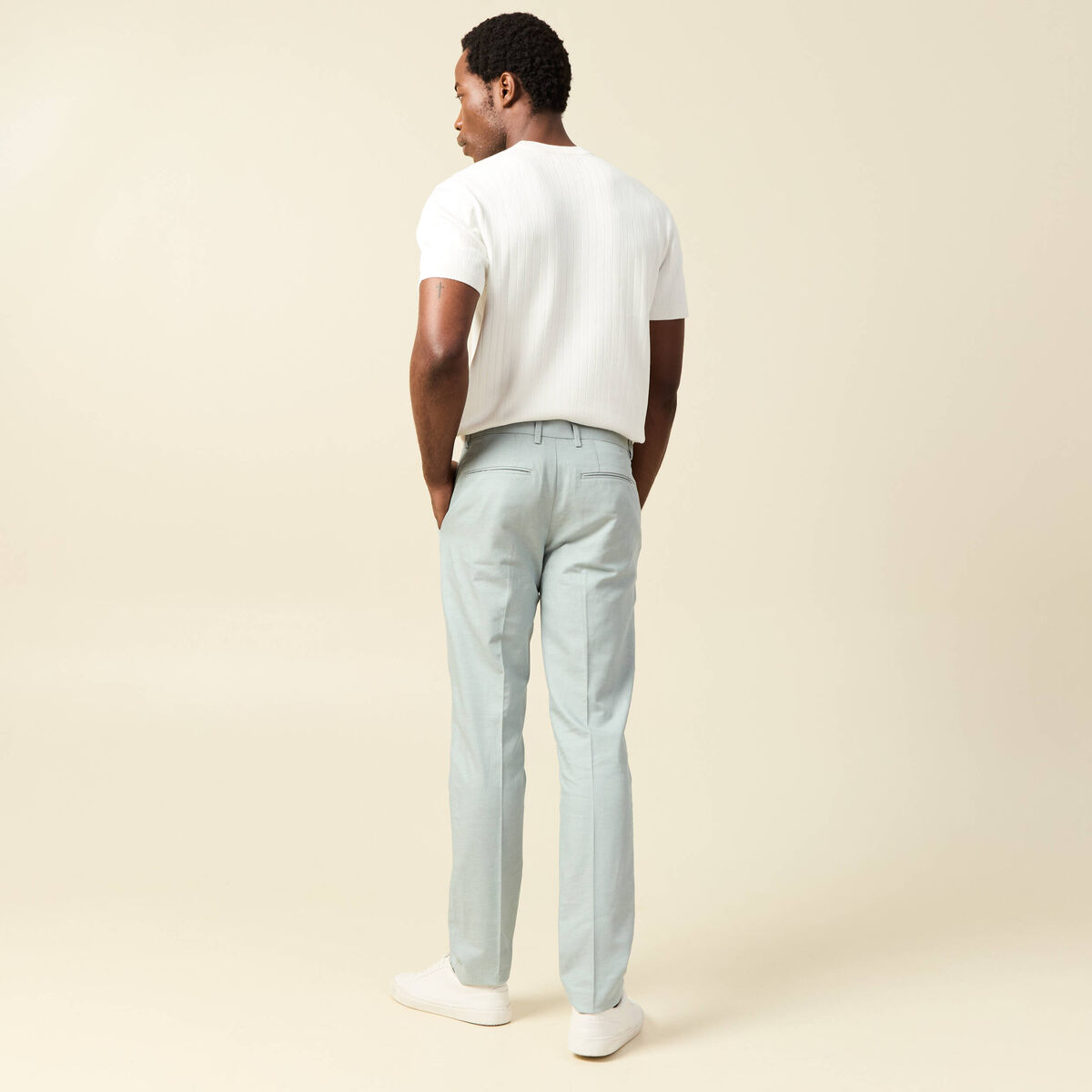 Pantalon chino vert clair homme