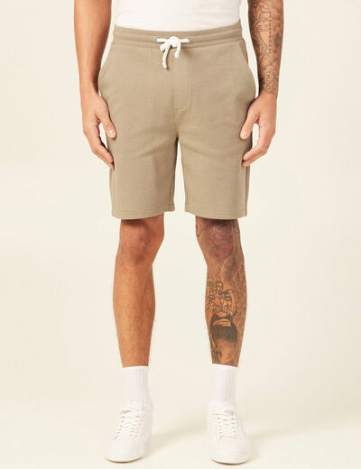 Short éco-responsable vert kaki homme