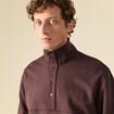 Sweat manches longues marron fonc&eacute; homme