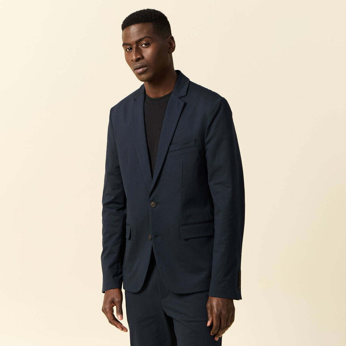 Veste blazer stretch bleu marine homme