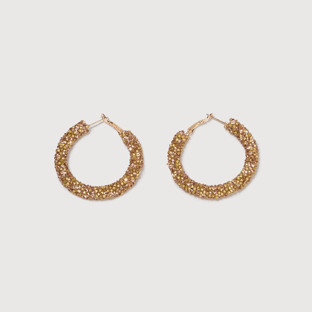 Boucles d'oreilles cr&eacute;oles rose clair femme