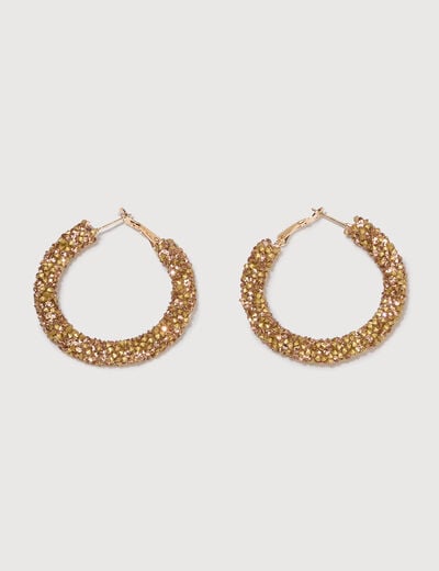 Boucles d'oreilles cr&eacute;oles rose clair femme