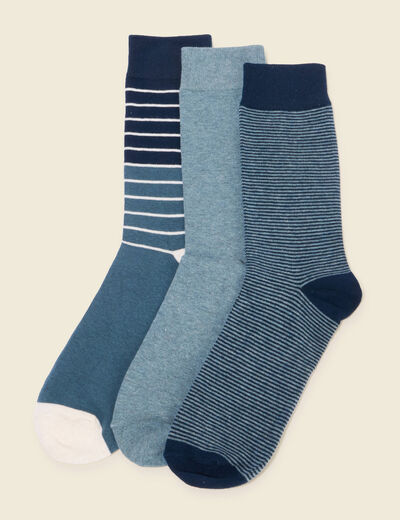 Lot de 3 paires de chaussettes vert fonc&eacute; homme