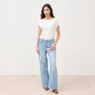T-shirt col bateau manches courtes ecru femme