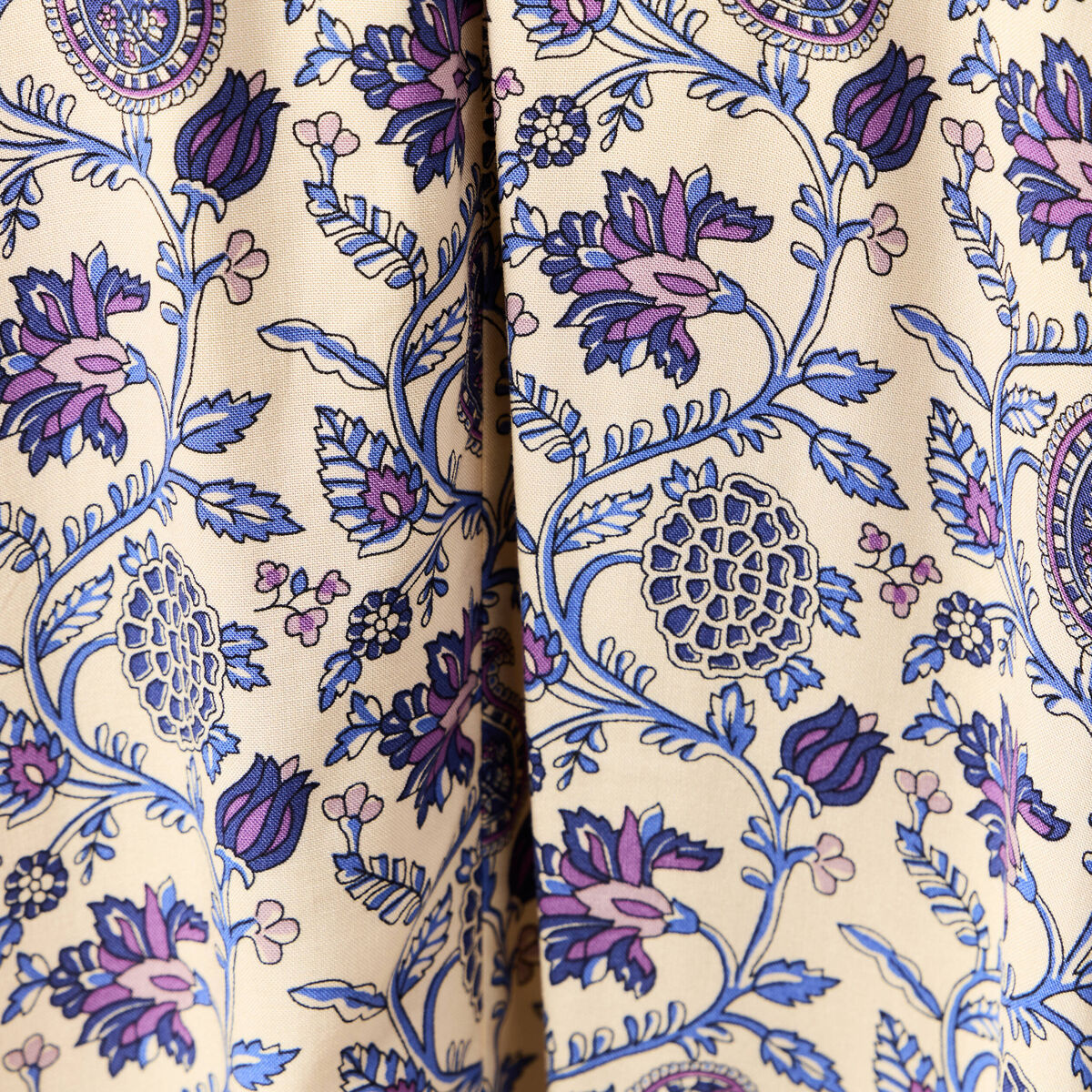 Jupe longue évasée taille standard bleu femme