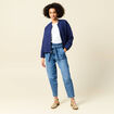 Jeans slouchy taille haute denim stone femme