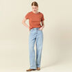 T-shirt manches courtes orange femme