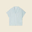 Chemise manches courtes bleu femme