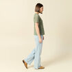 T-shirt manches courtes vert kaki femme