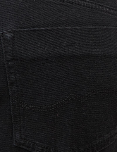 Jeans mom 7/8&egrave;me denim noir femme