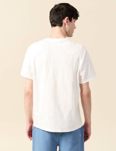 T-shirt manches courtes ecru homme