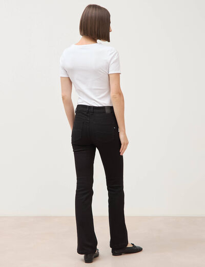 Jeans bootcut denim noir femme