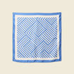 Foulard satin&eacute; bleu ciel femme