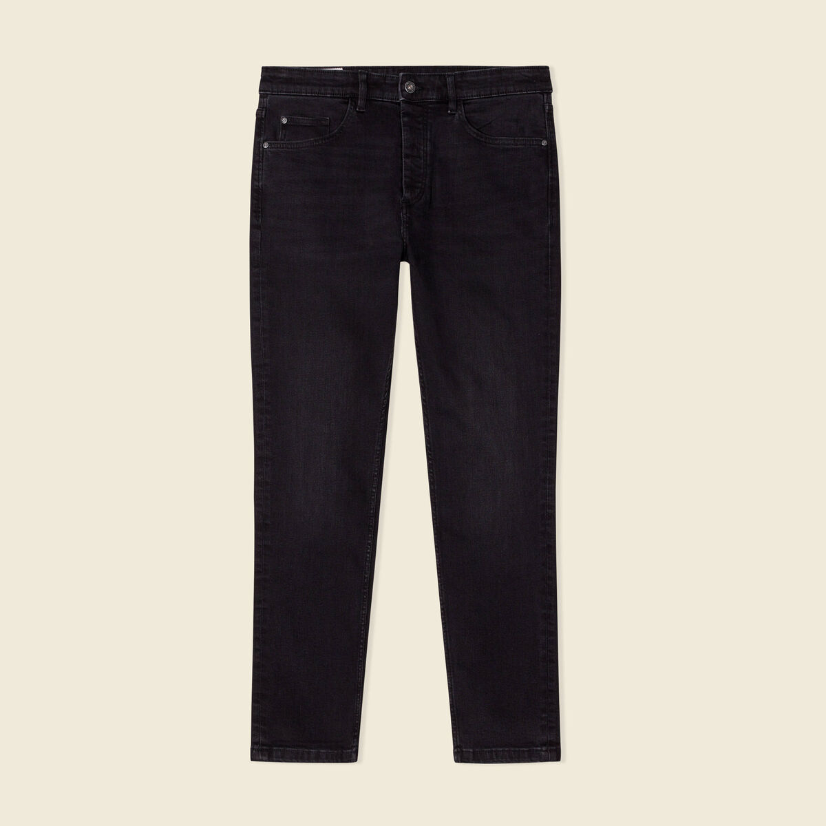 Jeans skinny tapered denim noir homme