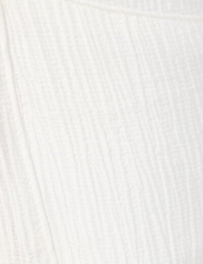 Pantalon cargo fluide ecru femme