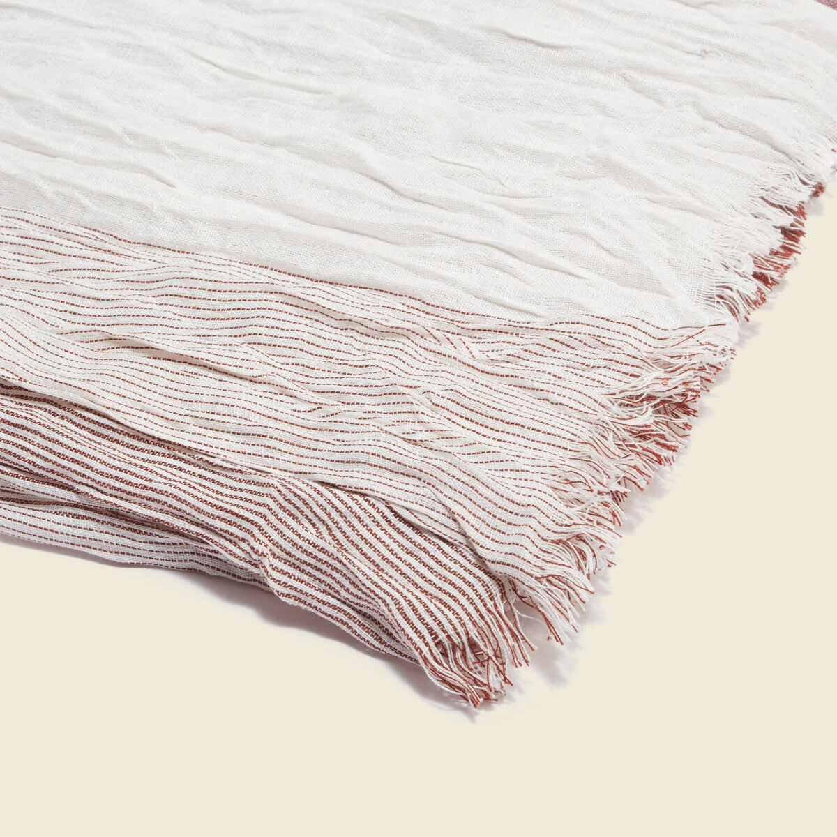 Foulard effet froissé marron cognac homme