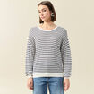 Pull manches longues ecru femme