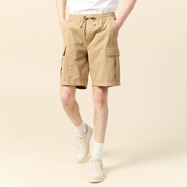 Bermuda droit cargo taupe homme
