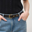 Ceinture fine avec ornements noir femme