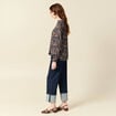 Blouse manches longues bleu marine femme