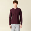 T-shirt manches longues bordeaux homme