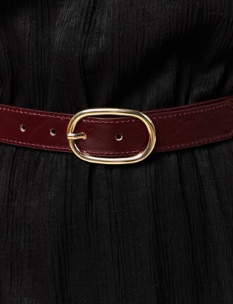 Ceinture fine prune femme