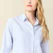 Chemise manches longues bleu pastel femme