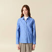 Chemise oversize en coton bleu ciel femme