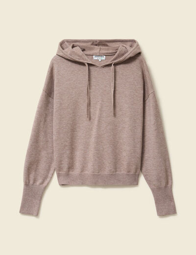 Sweat Long à Capuche - Sweatshirt Femme En Coton - Couleur Rose - Prêt à Porter Et Accessoires