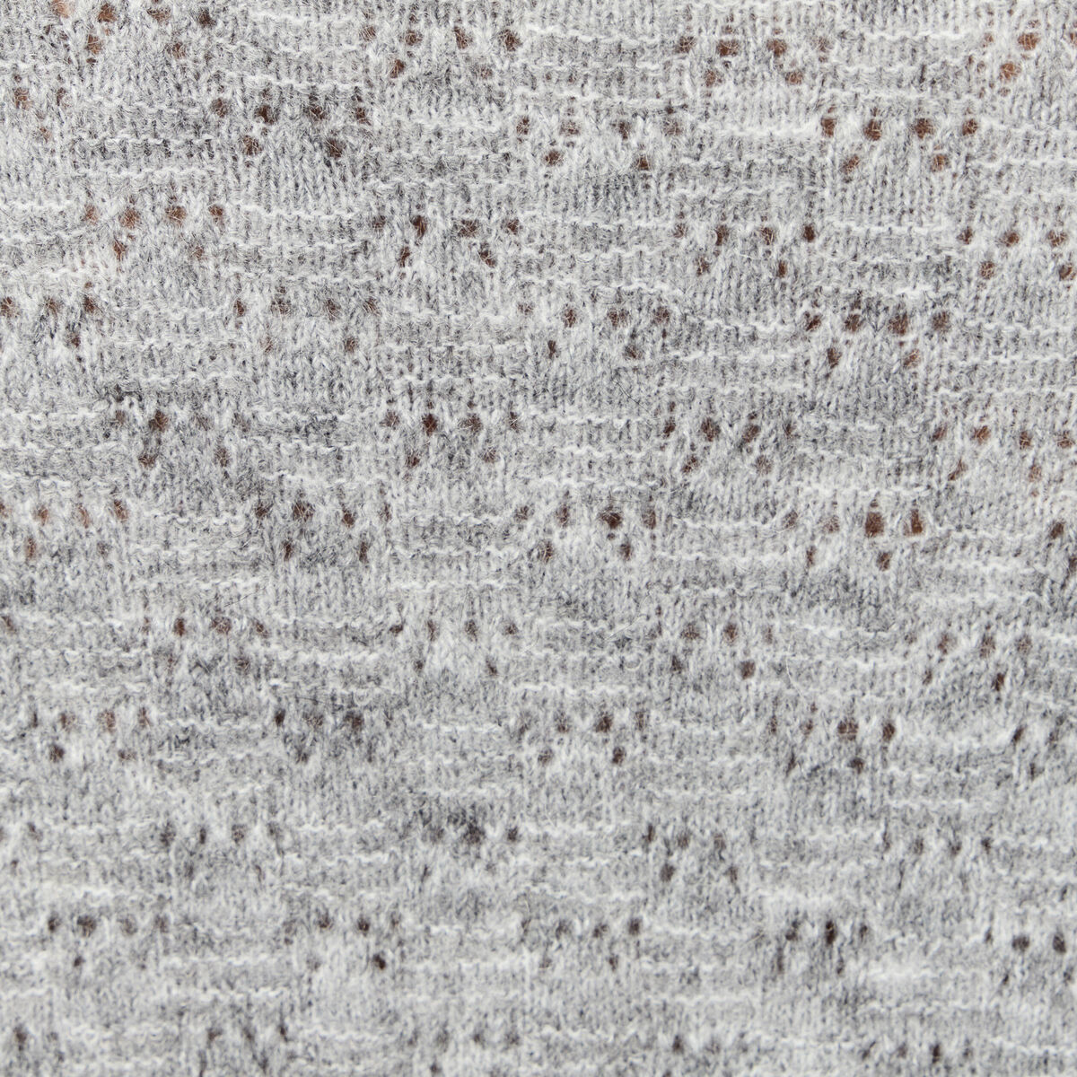 Gilet manches longues ajouré gris clair femme