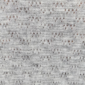 Gilet manches longues ajouré gris clair femme