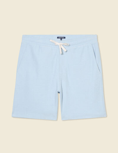 Short droit avec cordon bleu ciel homme