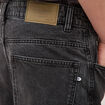 Jeans loose longueur 34 en coton denim snow noir homme