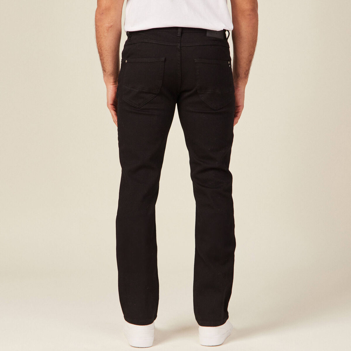 Jeans regular denim noir homme