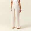 Pantalon large à pinces sable femme