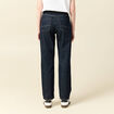 Jeans straight taille haute denim brut rinse femme