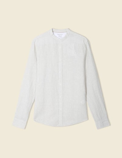 Chemise manches longues gris homme