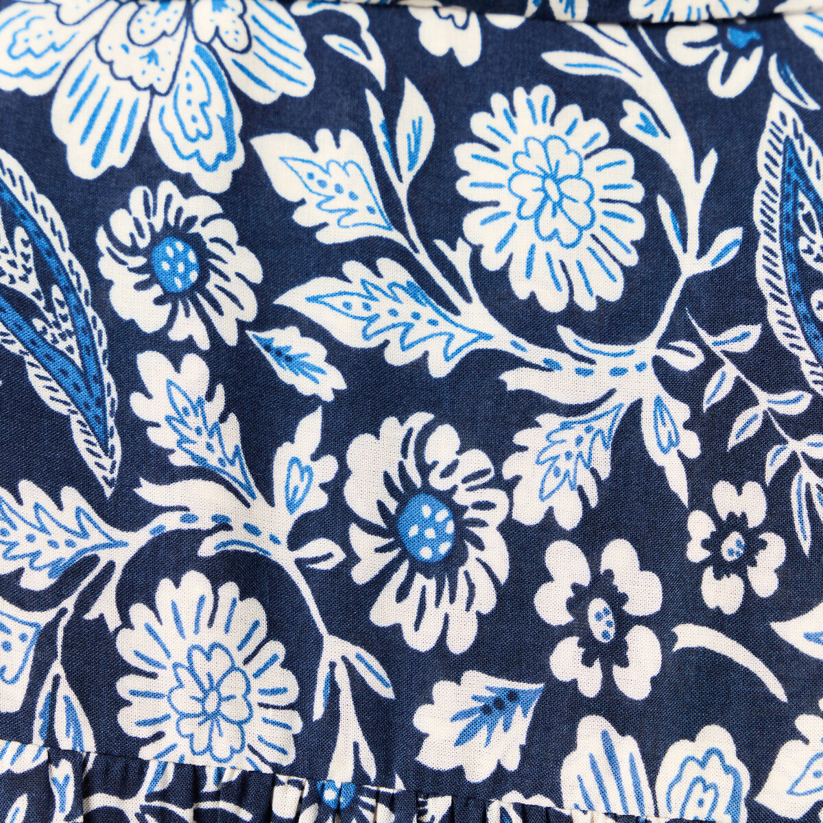 Chemise manches longues fluide bleu marine femme