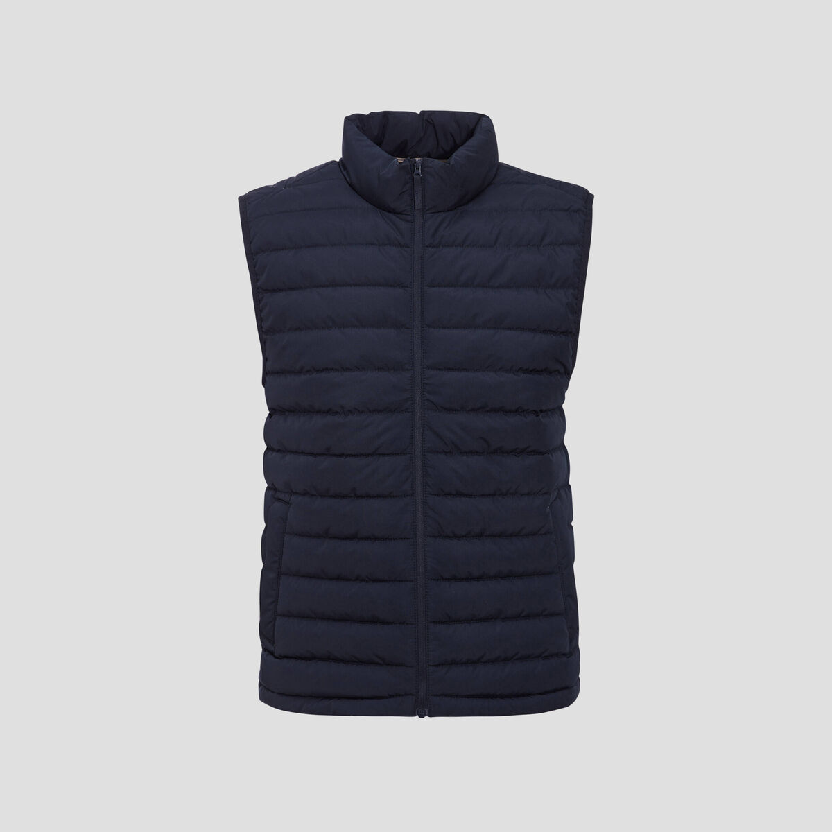 Doudoune droite sans manches bleu marine homme