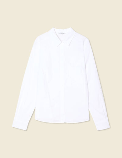Chemise manches longues ecru femme