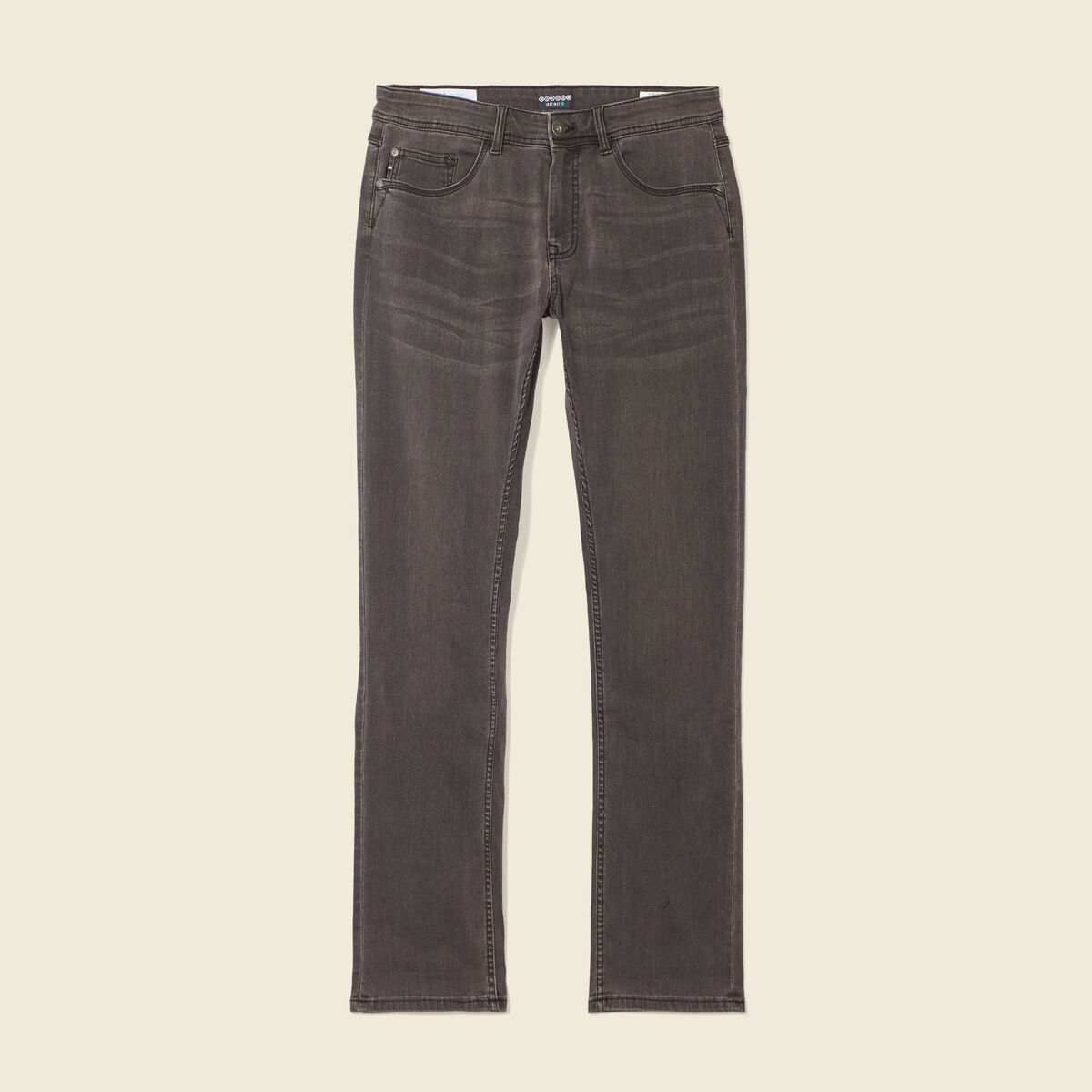 Jeans straight ultra stretch denim gris homme