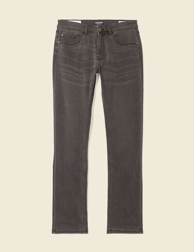 Jeans straight ultra stretch denim gris homme