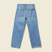 Jeans loose longueur 32 en coton denim bleach homme