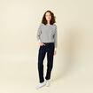 Pull manches longues ecru femme