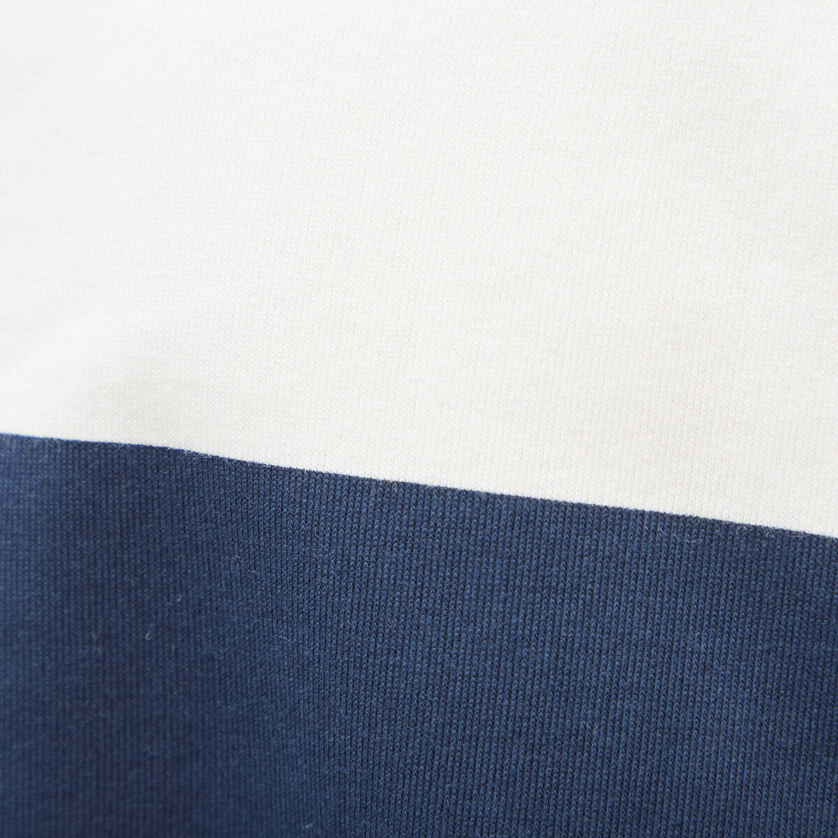 Sweat col polo manches longues bleu marine homme