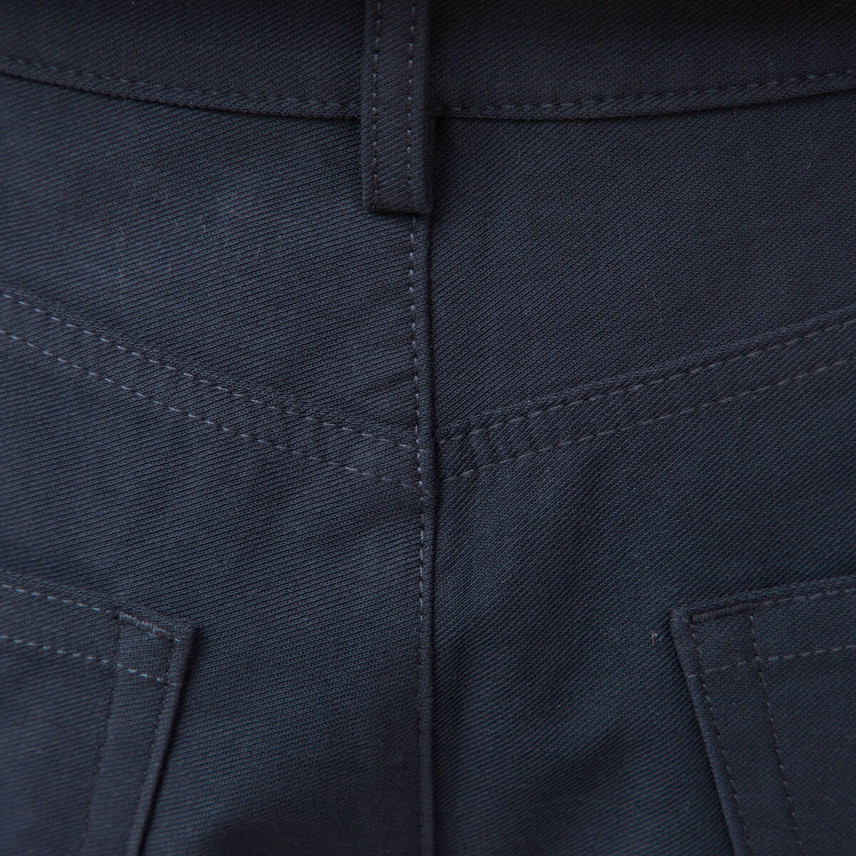 Pantalon coupe regular bleu marine femme