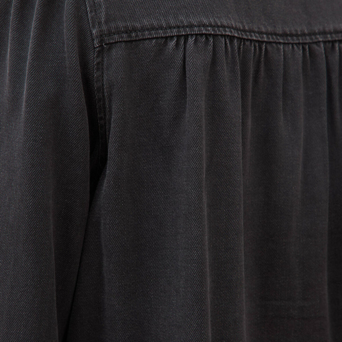 Chemise en jeans manches longues denim noir femme