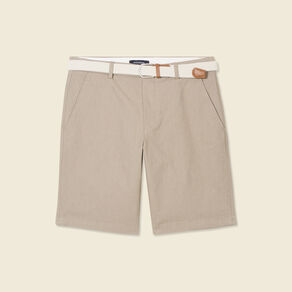 Bermuda droit chino ceinture sable homme